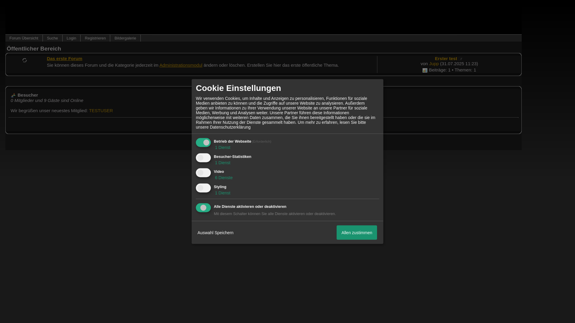 website screenshot of https://927037.xobor.de/