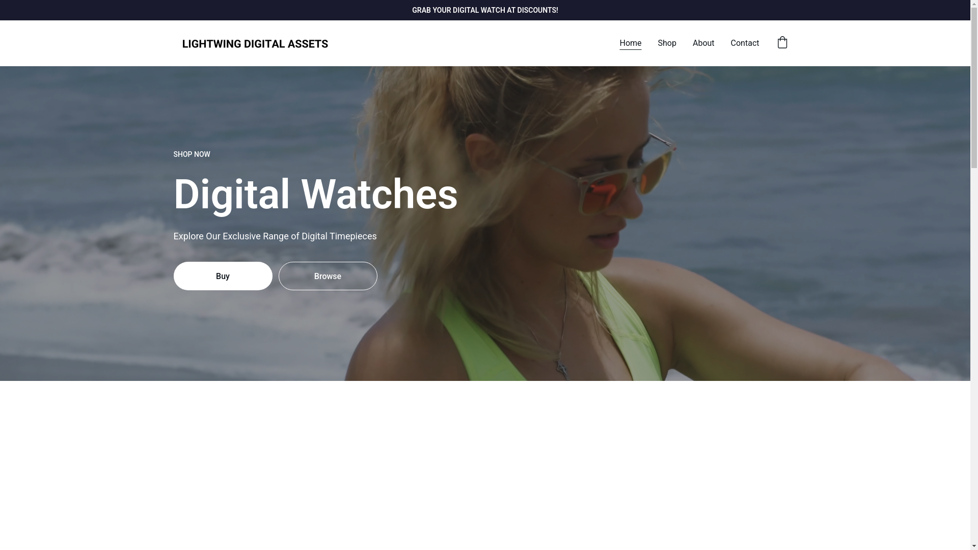website screenshot of https://lightwingdigitalassets.com/