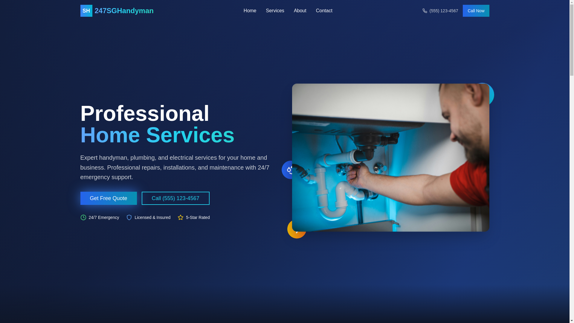website screenshot of https://247sghandyman.com/