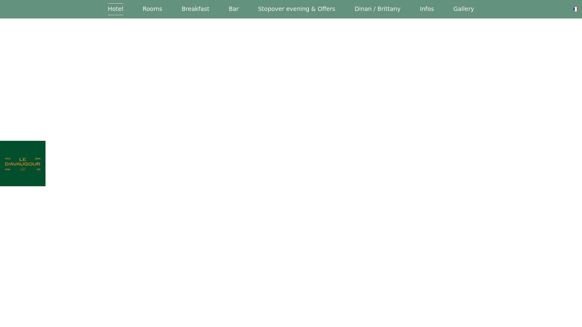 website screenshot of https://dinan-hoteldavaugour.com/