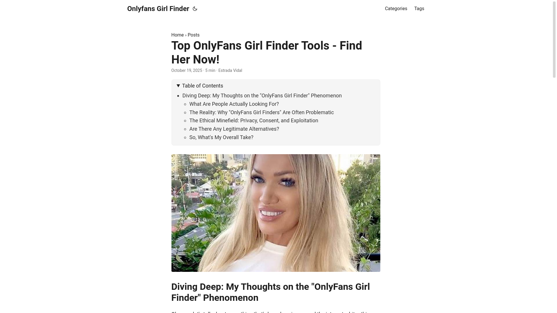 website screenshot of https://onlyfans-girl-finder.pages.dev/