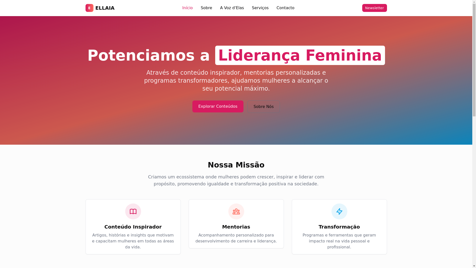 website screenshot of https://ellaiaoficial.pt/