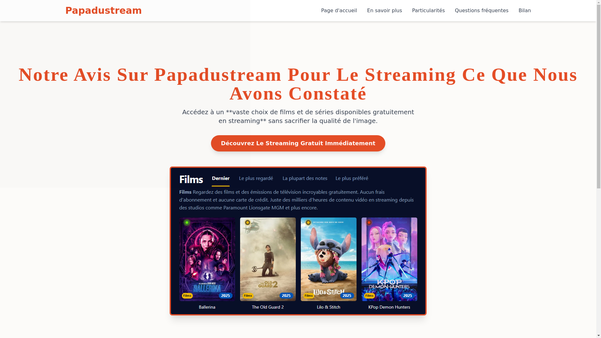 website screenshot of https://papadustream-9z4b-7t7.pages.dev/