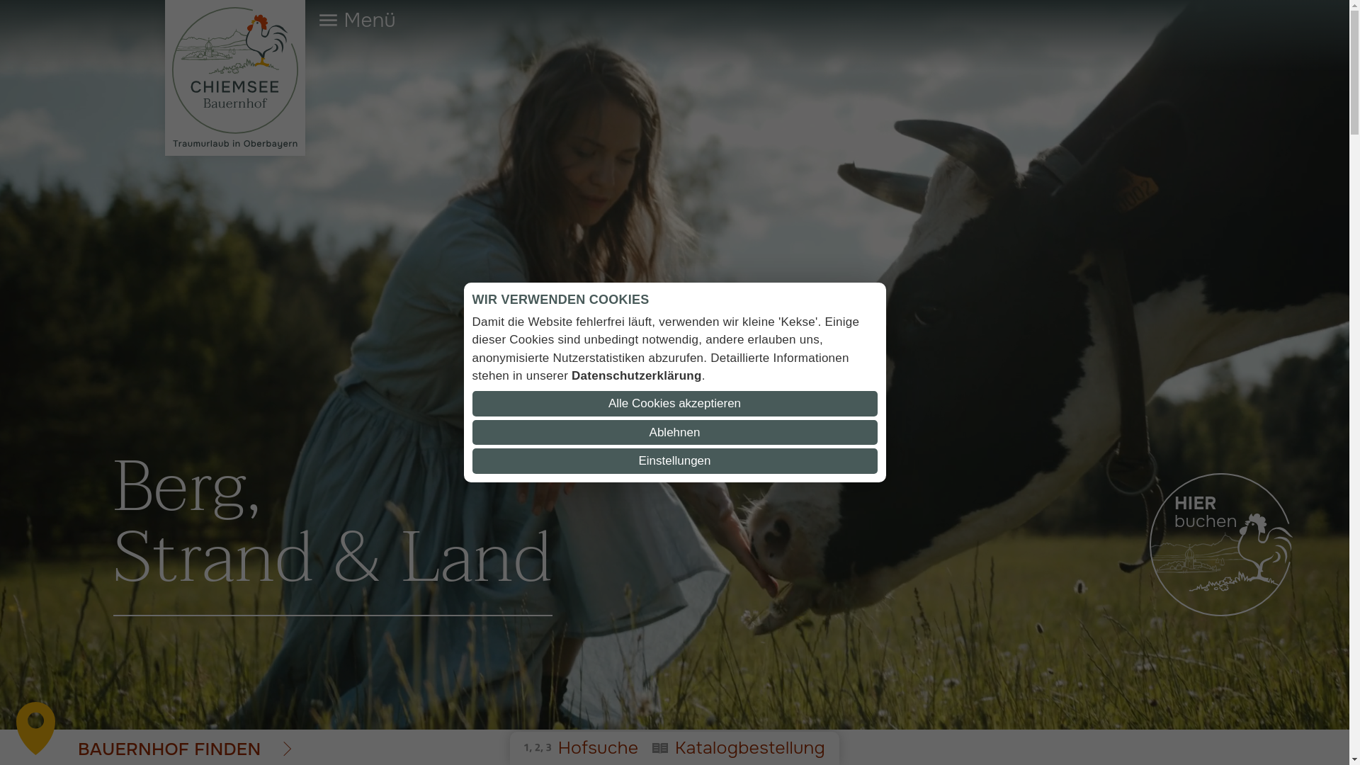 website screenshot of https://erlebnisbauernhoefe-chiemsee.de/
