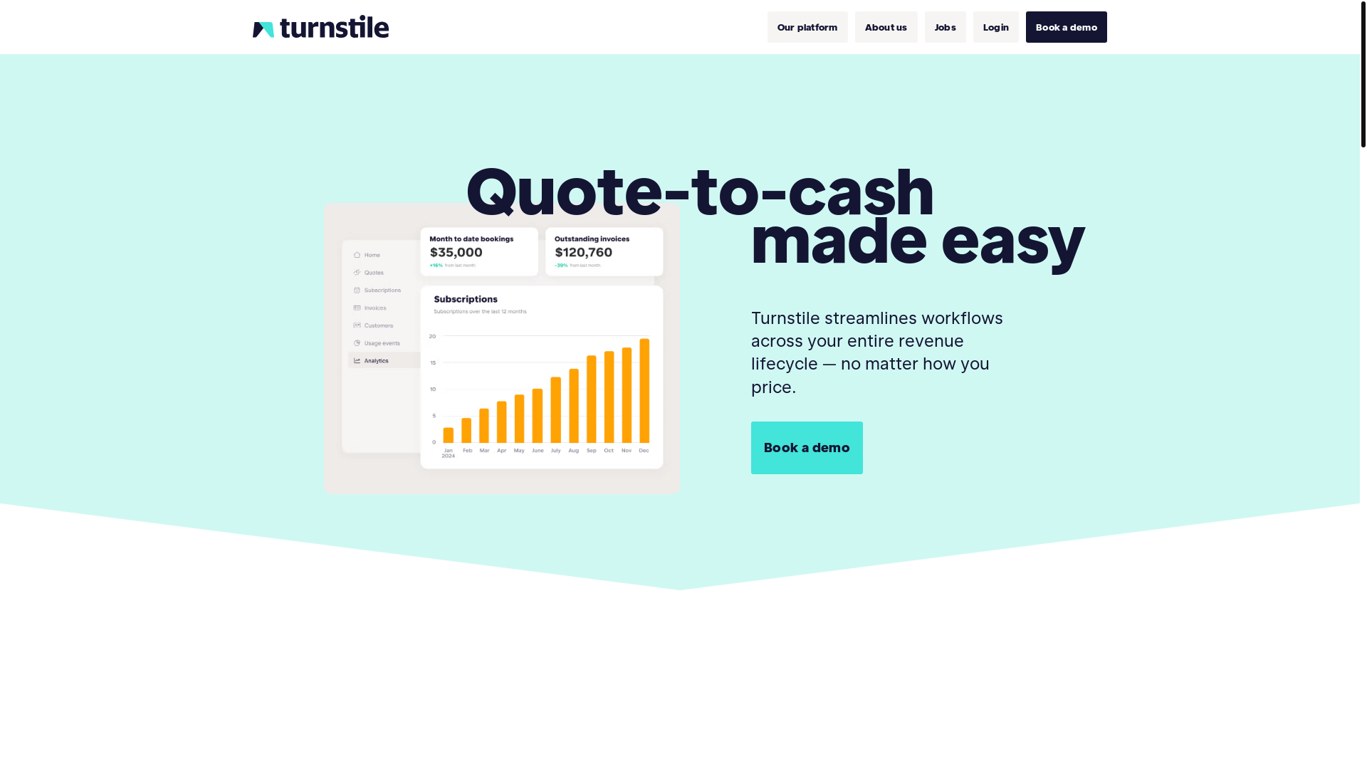 website screenshot of https://turnstilemvp.com/