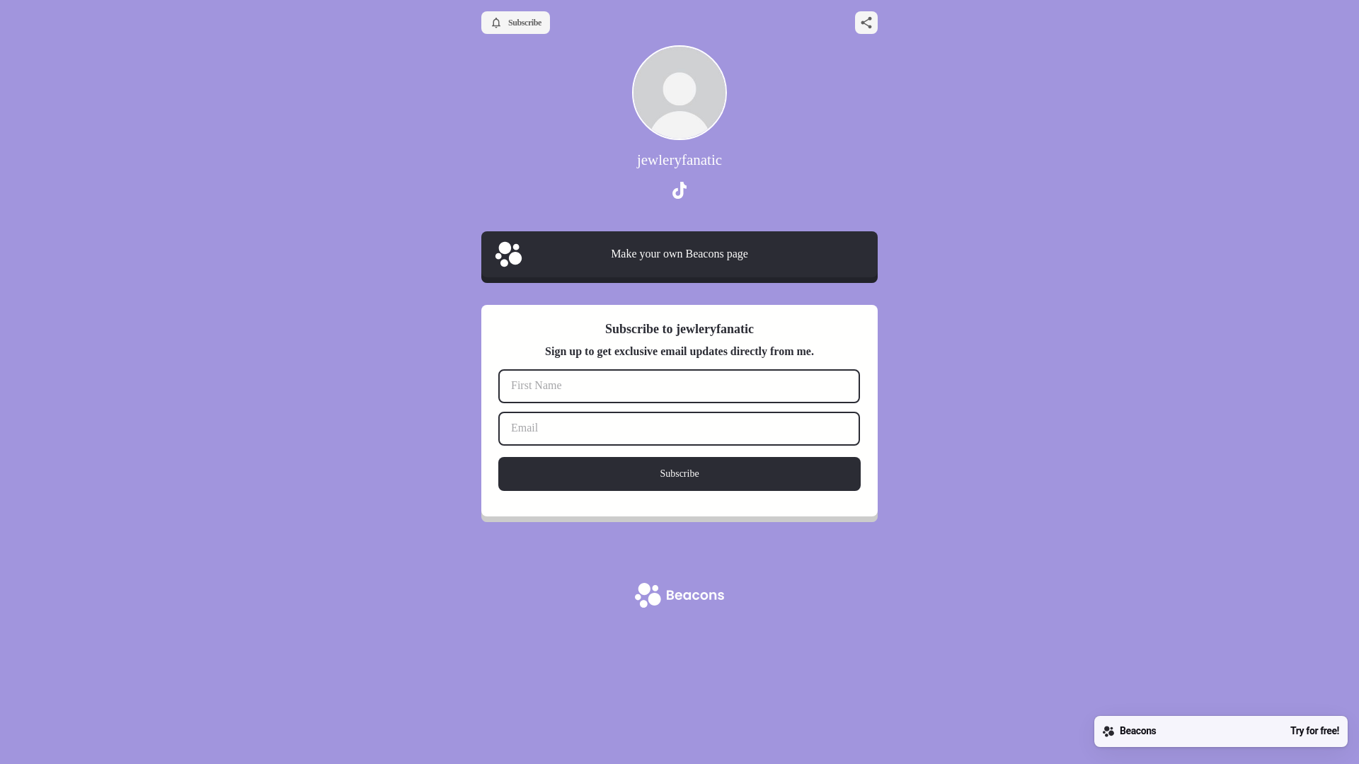 website screenshot of https://jewleryfanatic.com/