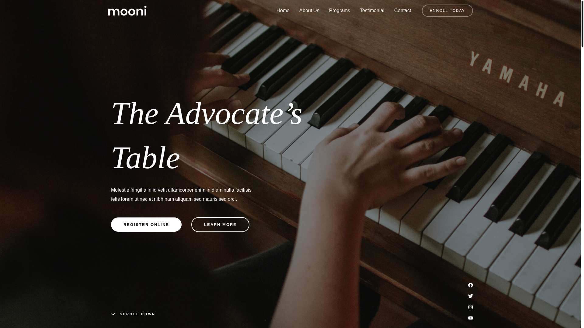 website screenshot of https://theadvocatestable.com/
