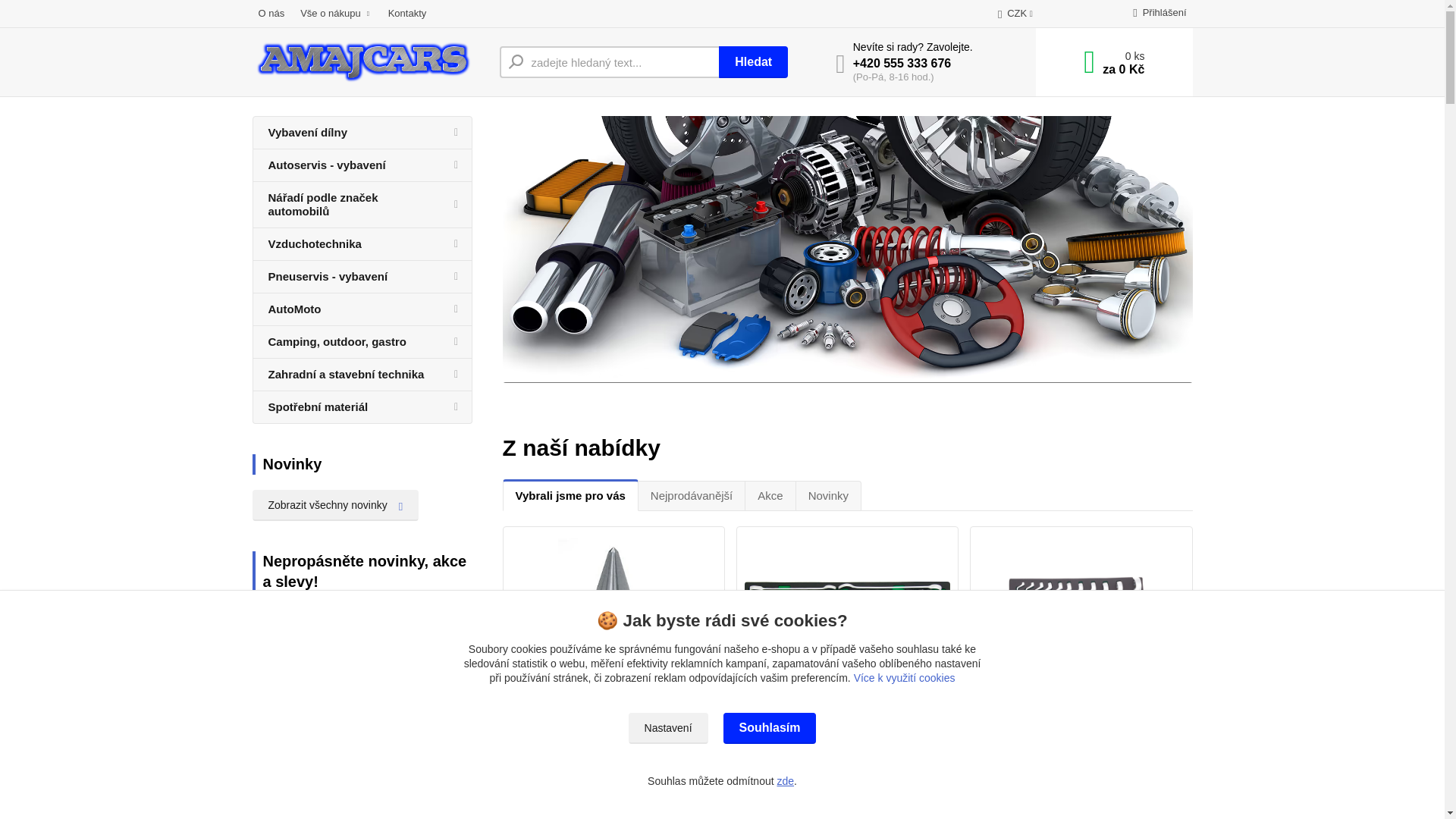 website screenshot of https://amajcars.cz/