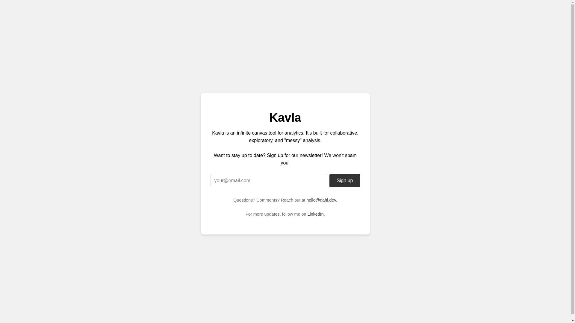 website screenshot of https://kavla.dev/