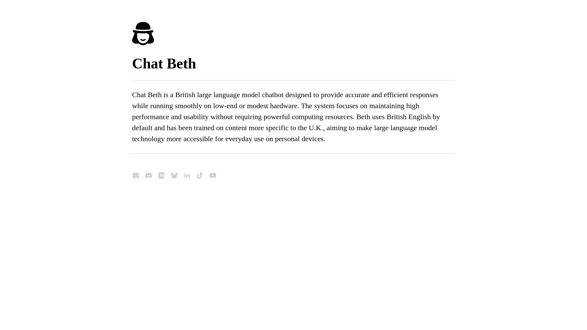 website screenshot of https://chatbeth.net/