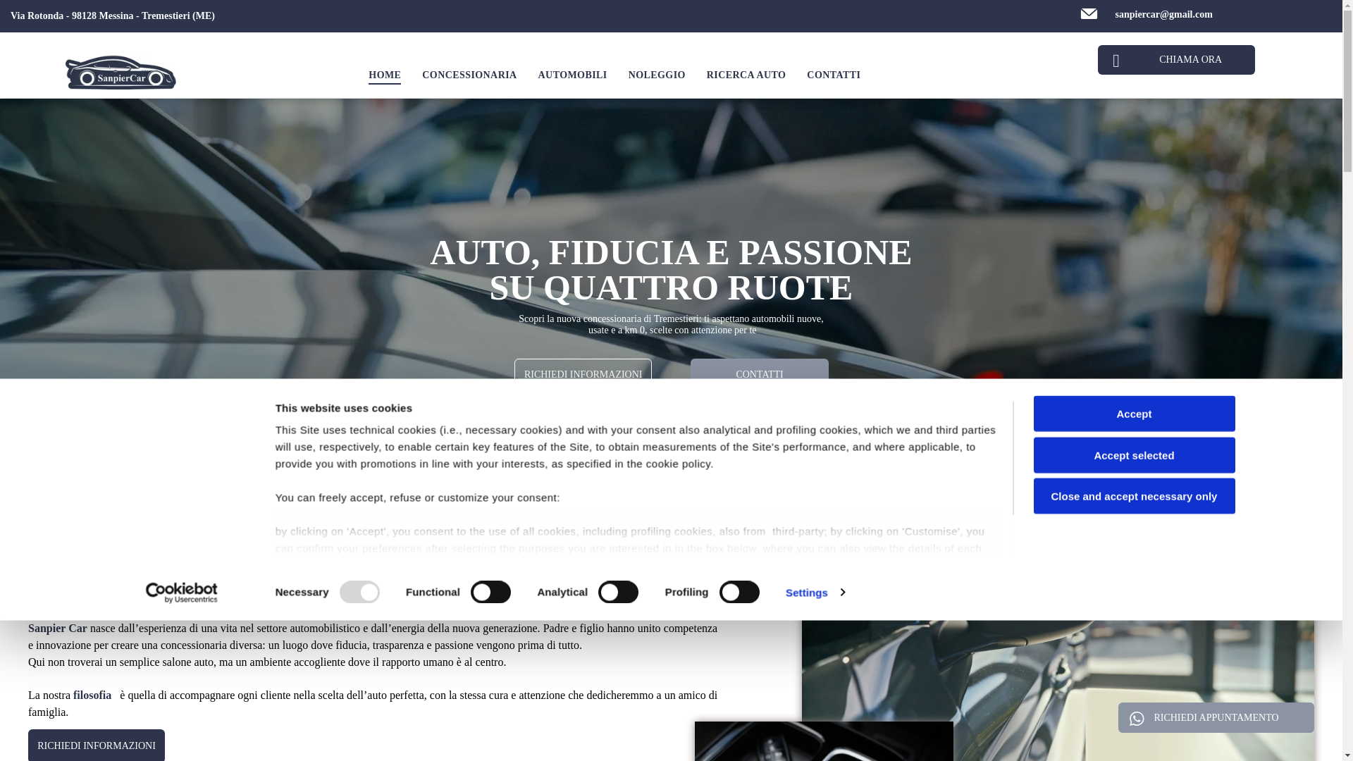 website screenshot of https://concessionariasanpiercar.com/