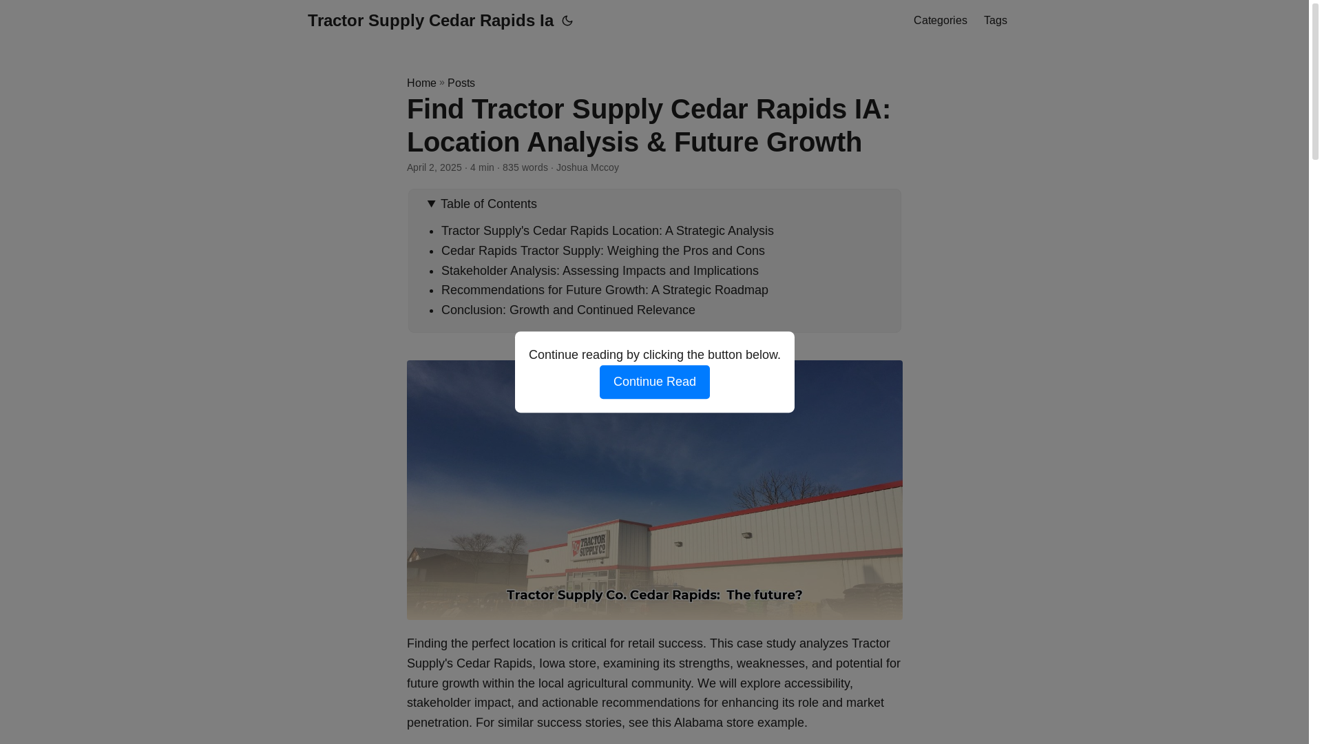 website screenshot of https://tractor-supply-cedar-rapids-ia.pages.dev/