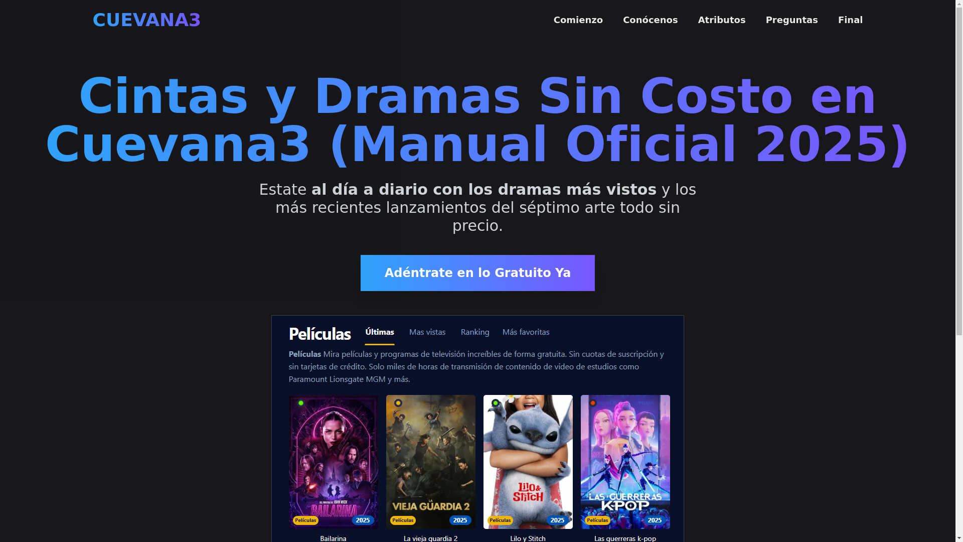 website screenshot of https://cuevana3-5qws.pages.dev/