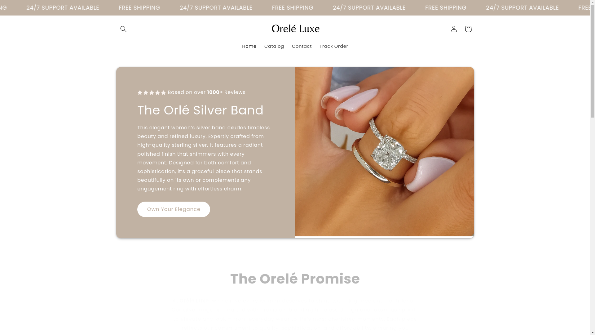 website screenshot of https://byorele.shop/