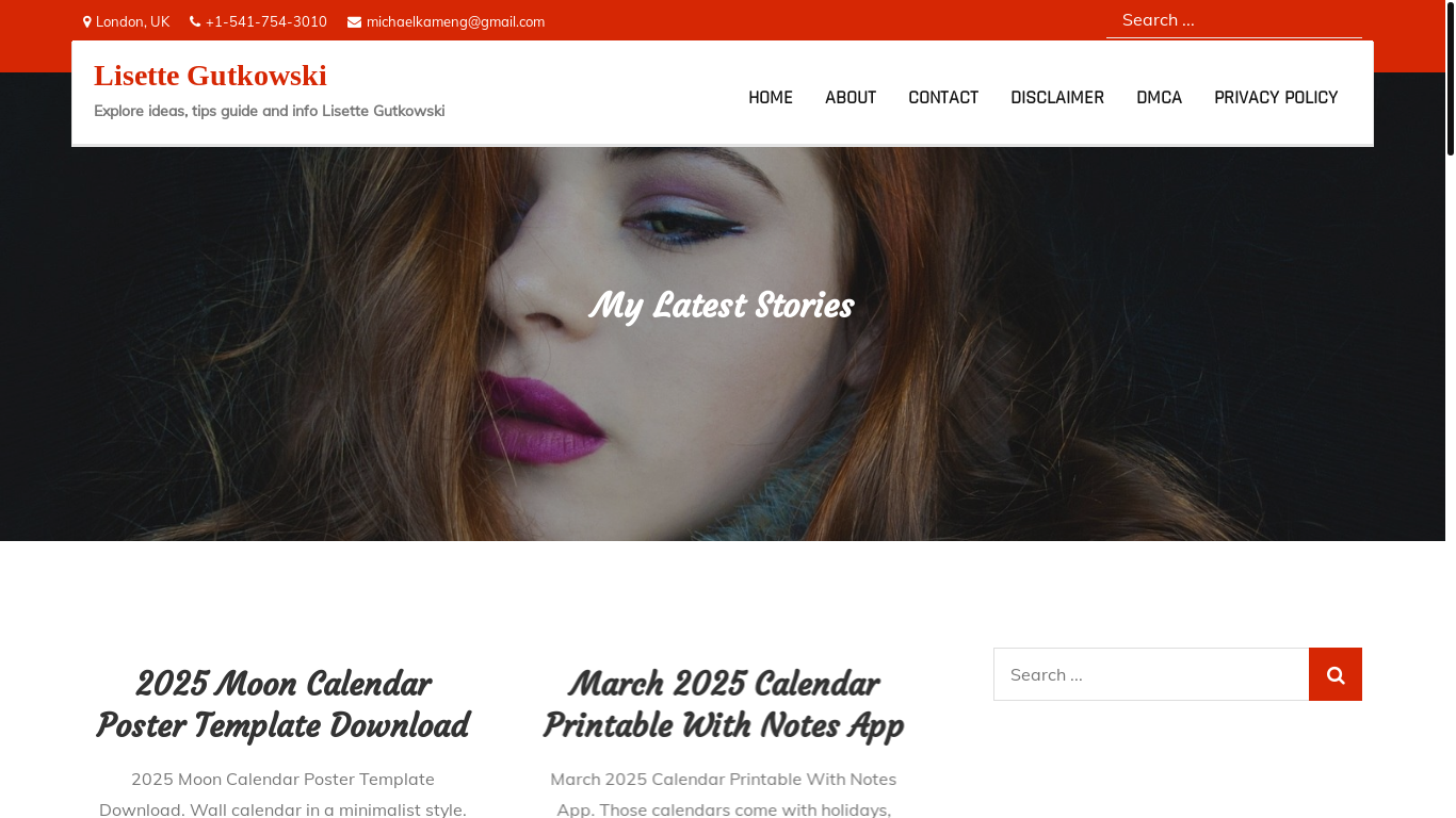 website screenshot of https://lisettegutkowski.pages.dev/