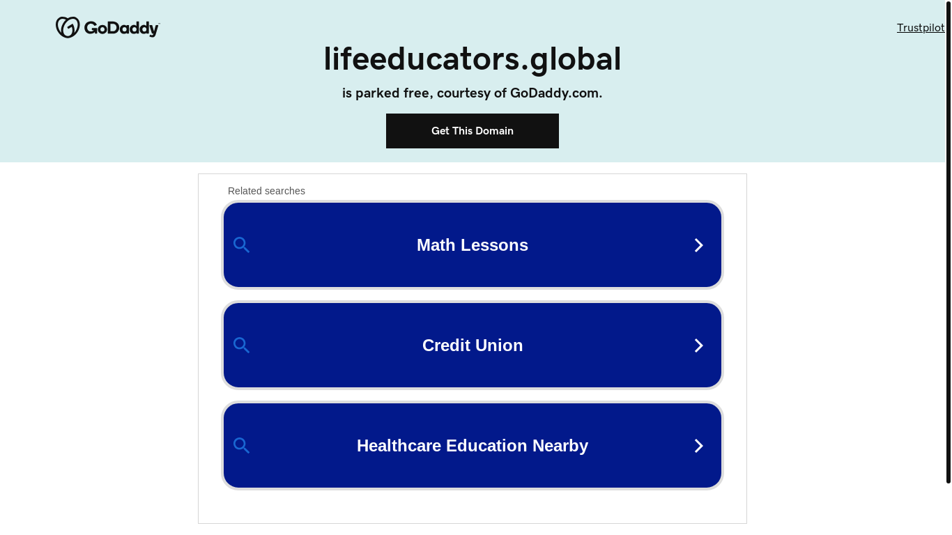 website screenshot of https://lifeeducators.global/