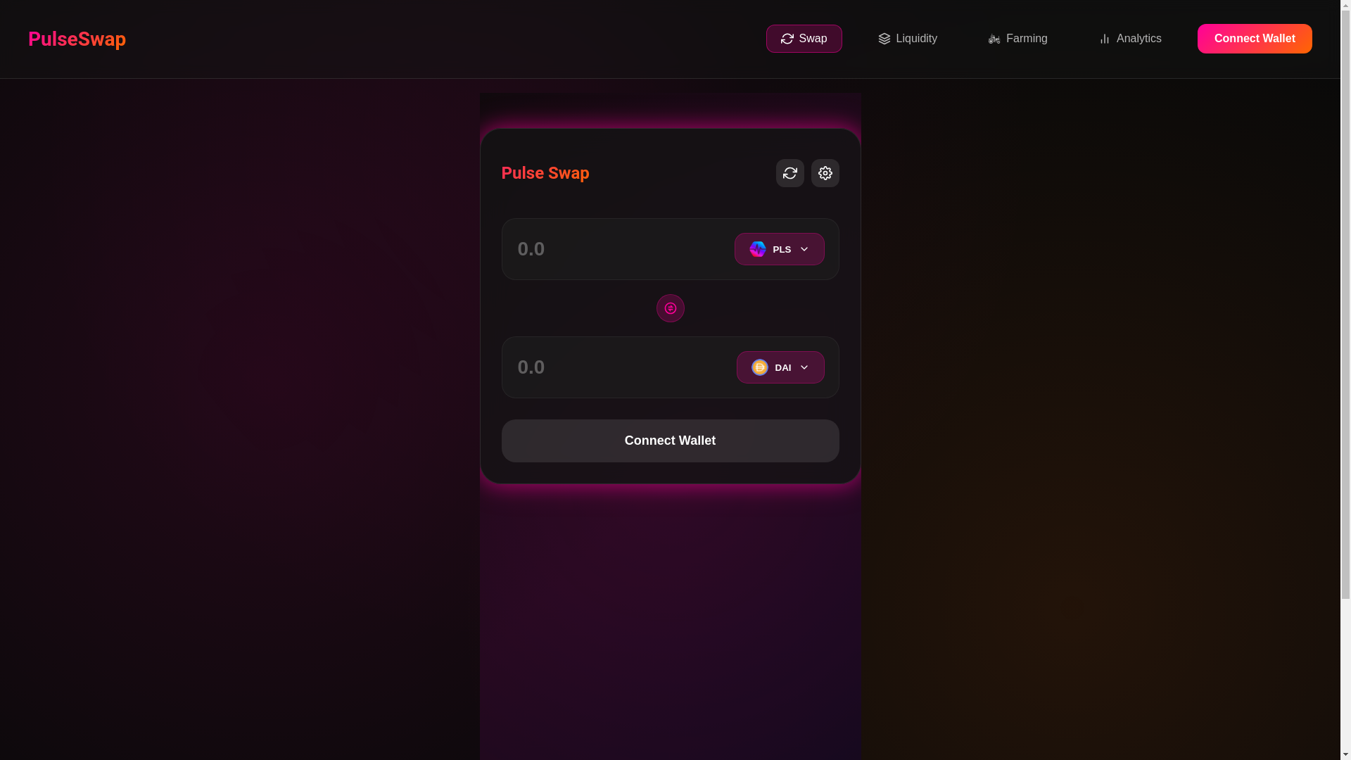 website screenshot of https://richardswap.exchange/