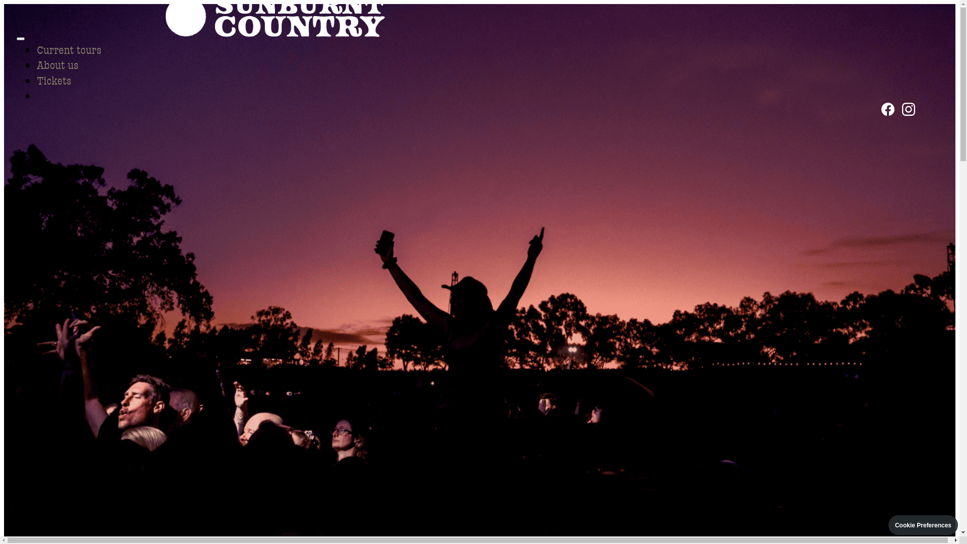 website screenshot of https://sunburntcountrymusic.com.au/