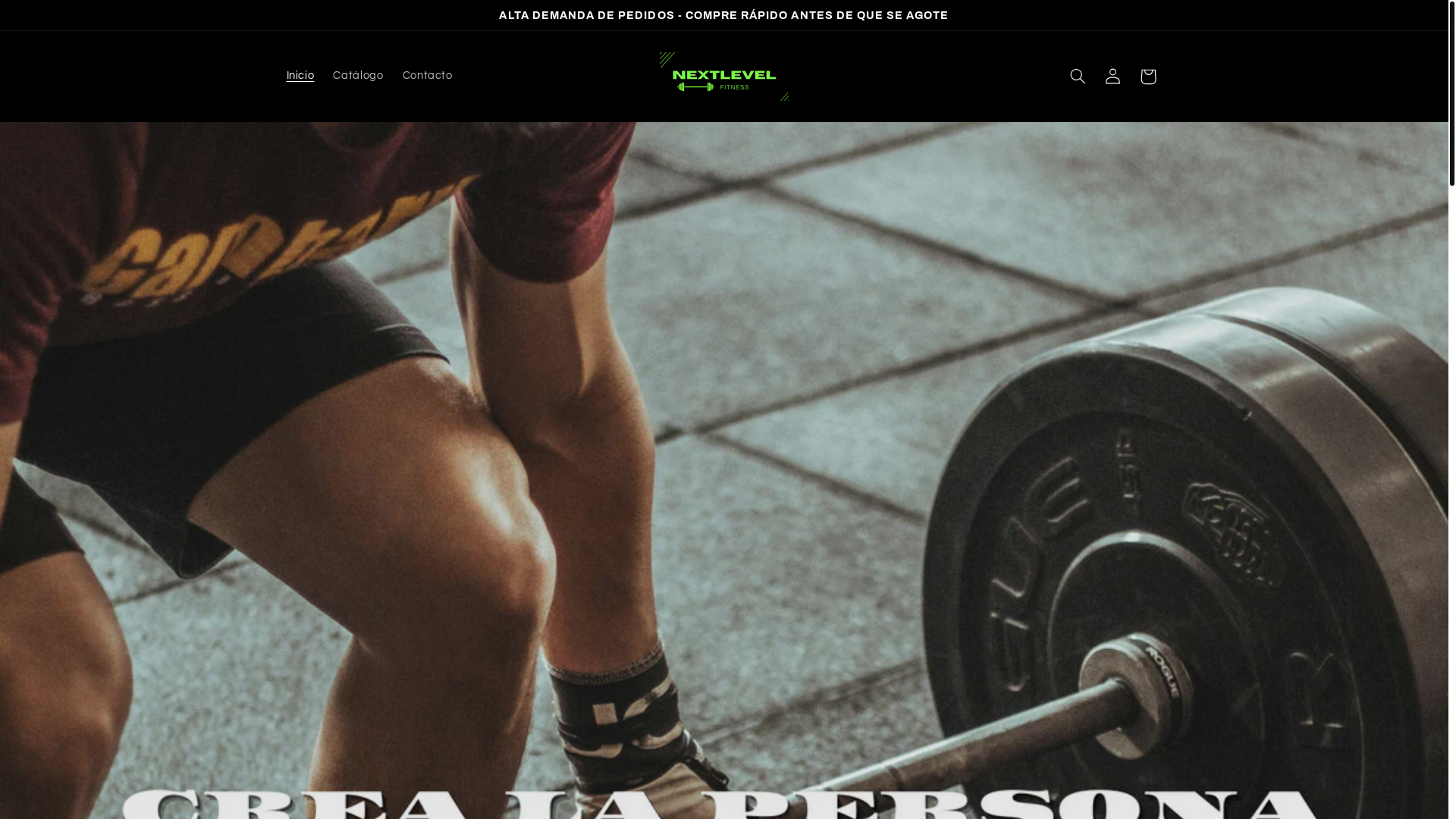 website screenshot of https://nextlevelfitnesshop.com/
