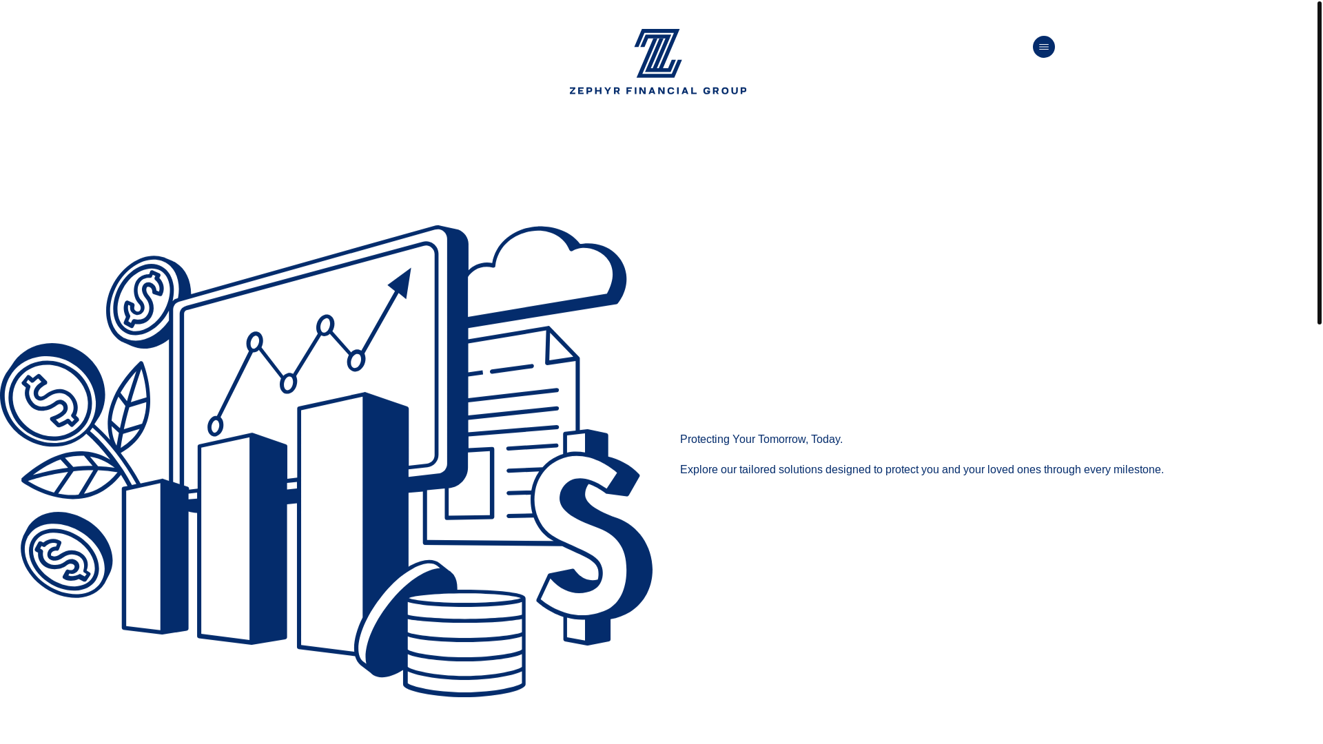 website screenshot of https://zephyrfinancialgroup.com/