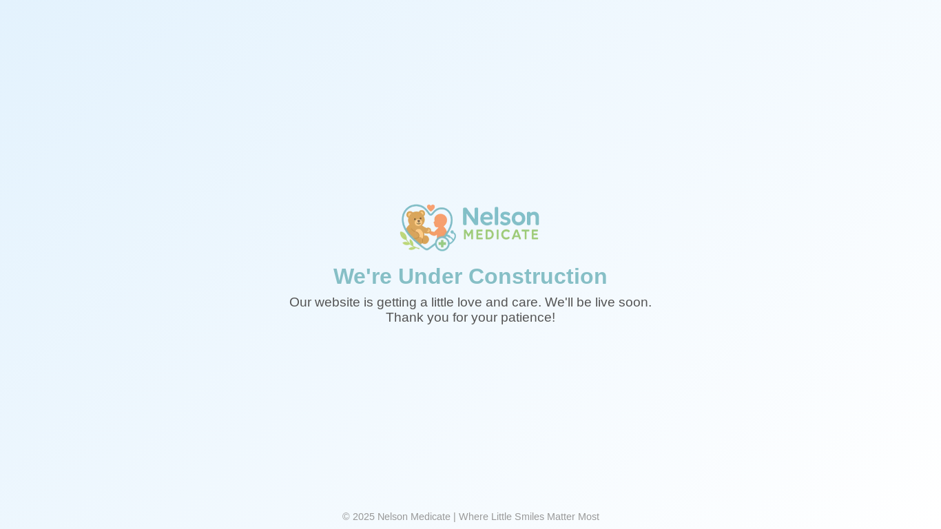 website screenshot of https://nelsonmedicate.com/
