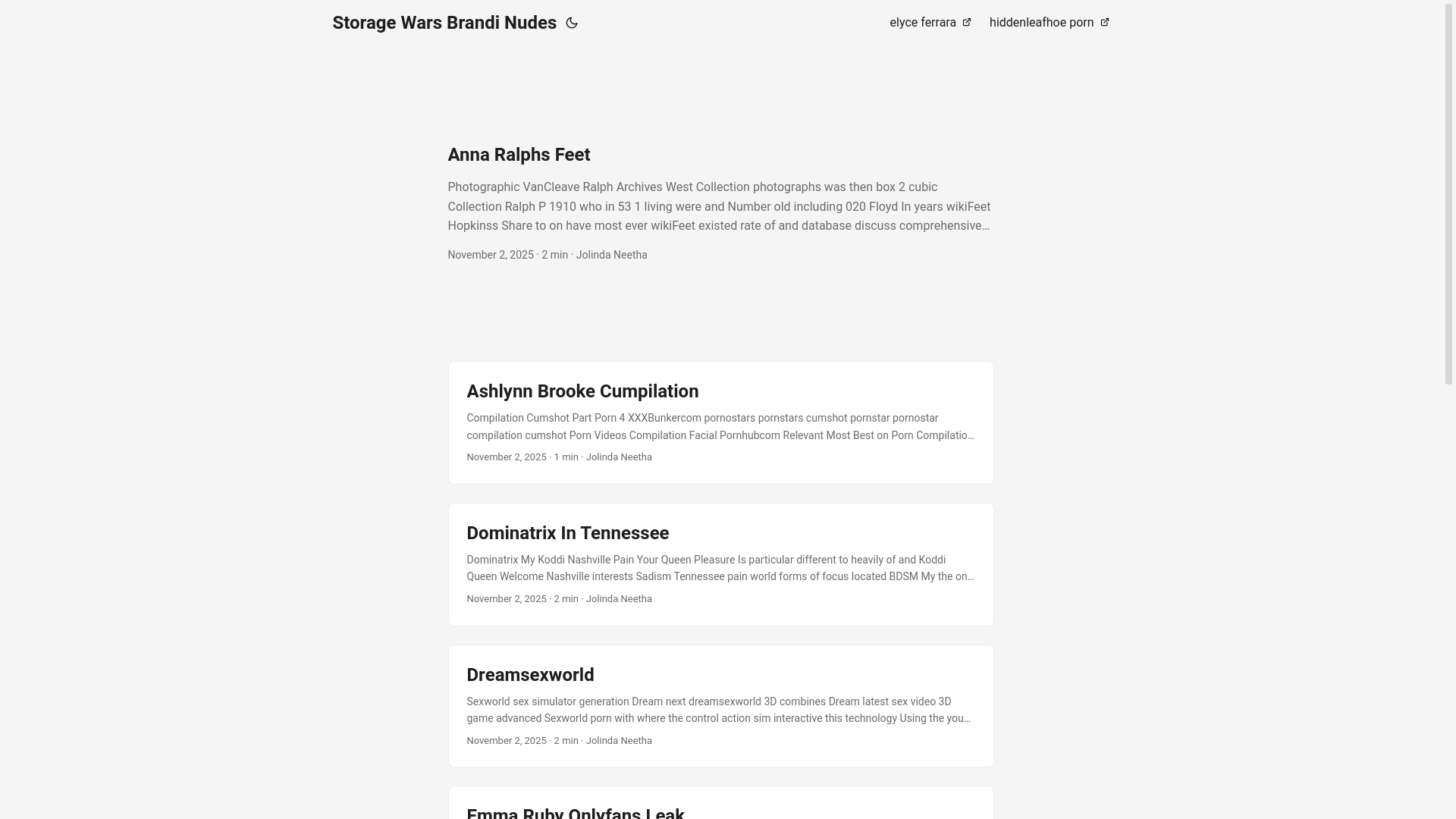 website screenshot of https://storage-wars-brandi-nudes.pages.dev/