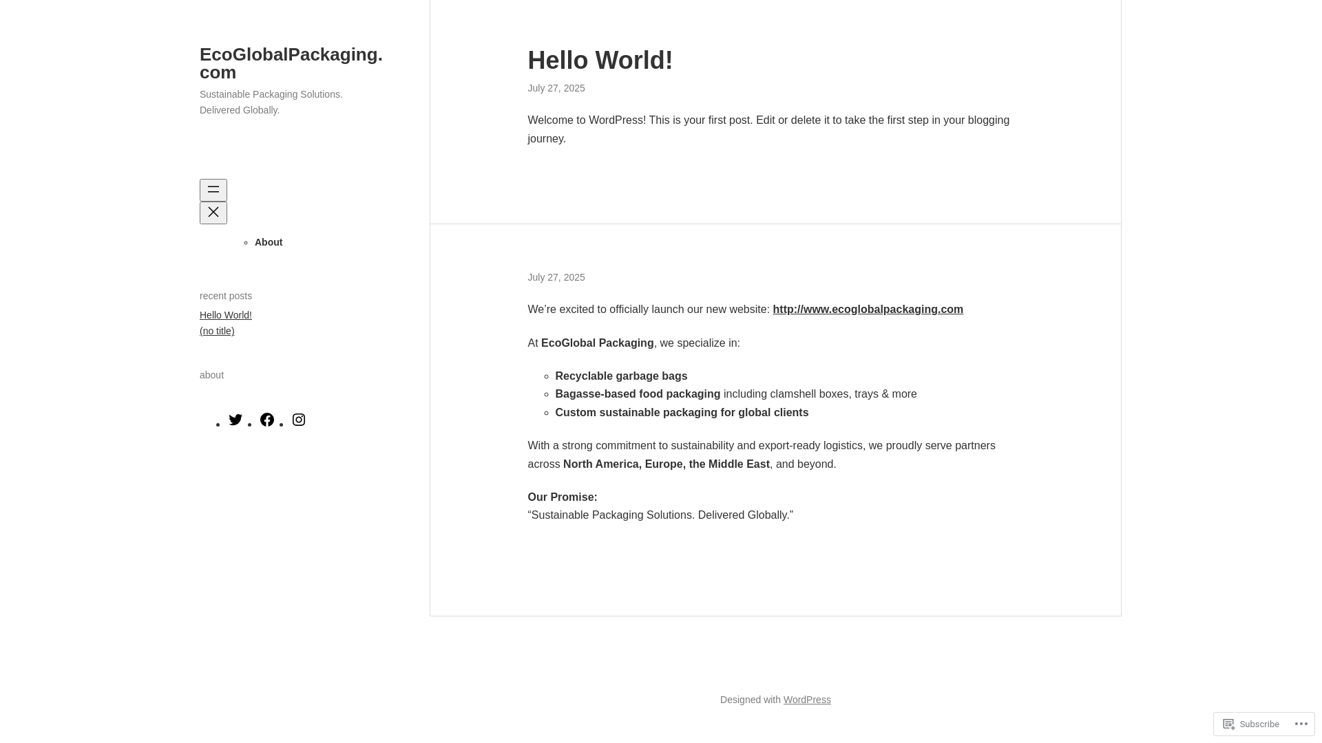 website screenshot of https://ecoglobalpackaging.com/