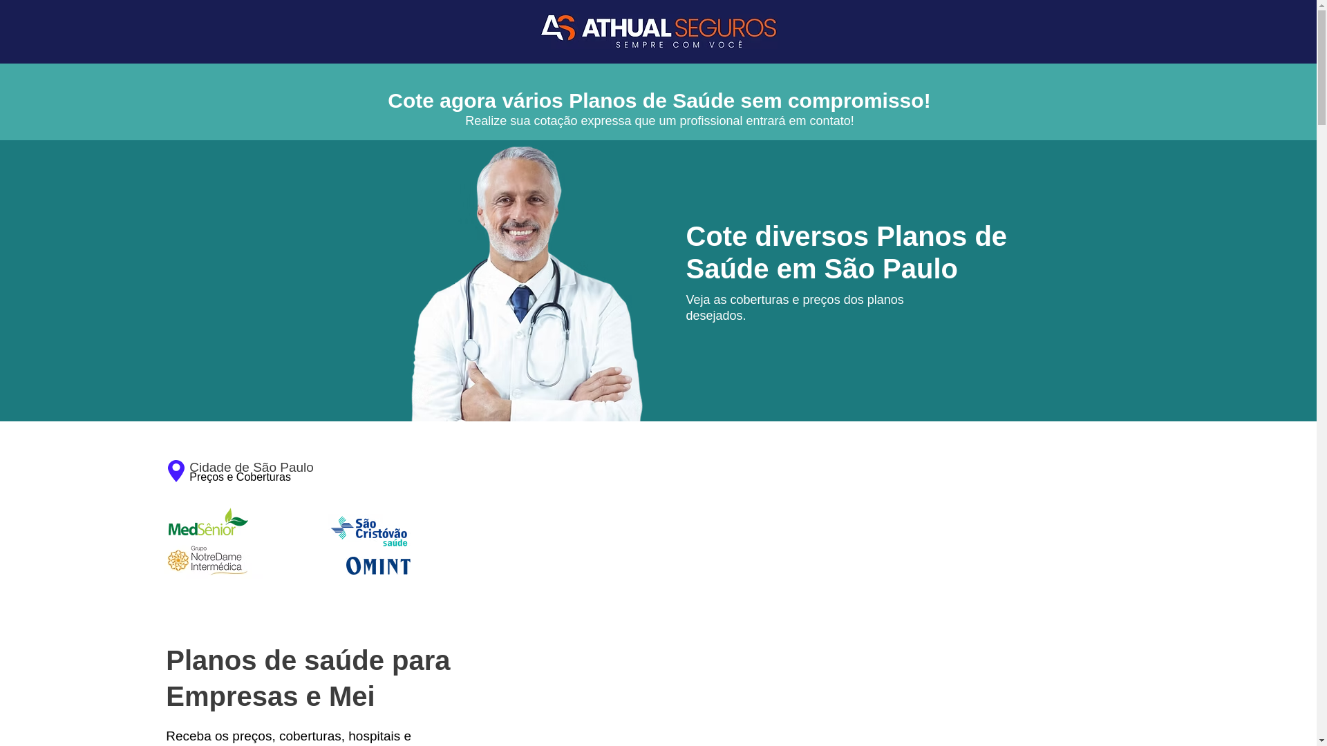 website screenshot of https://athualplanosdesaude.com.br/