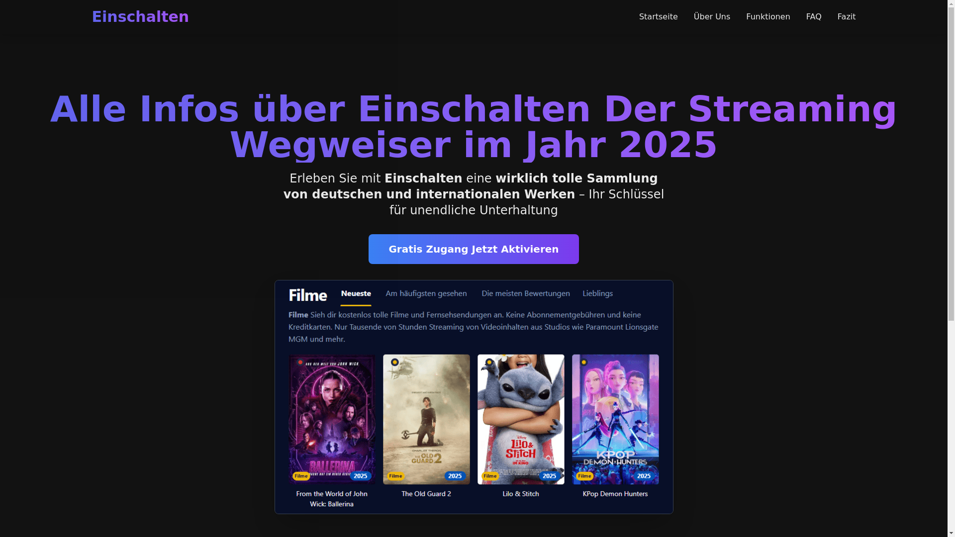 website screenshot of https://einschalten-uanz.pages.dev/