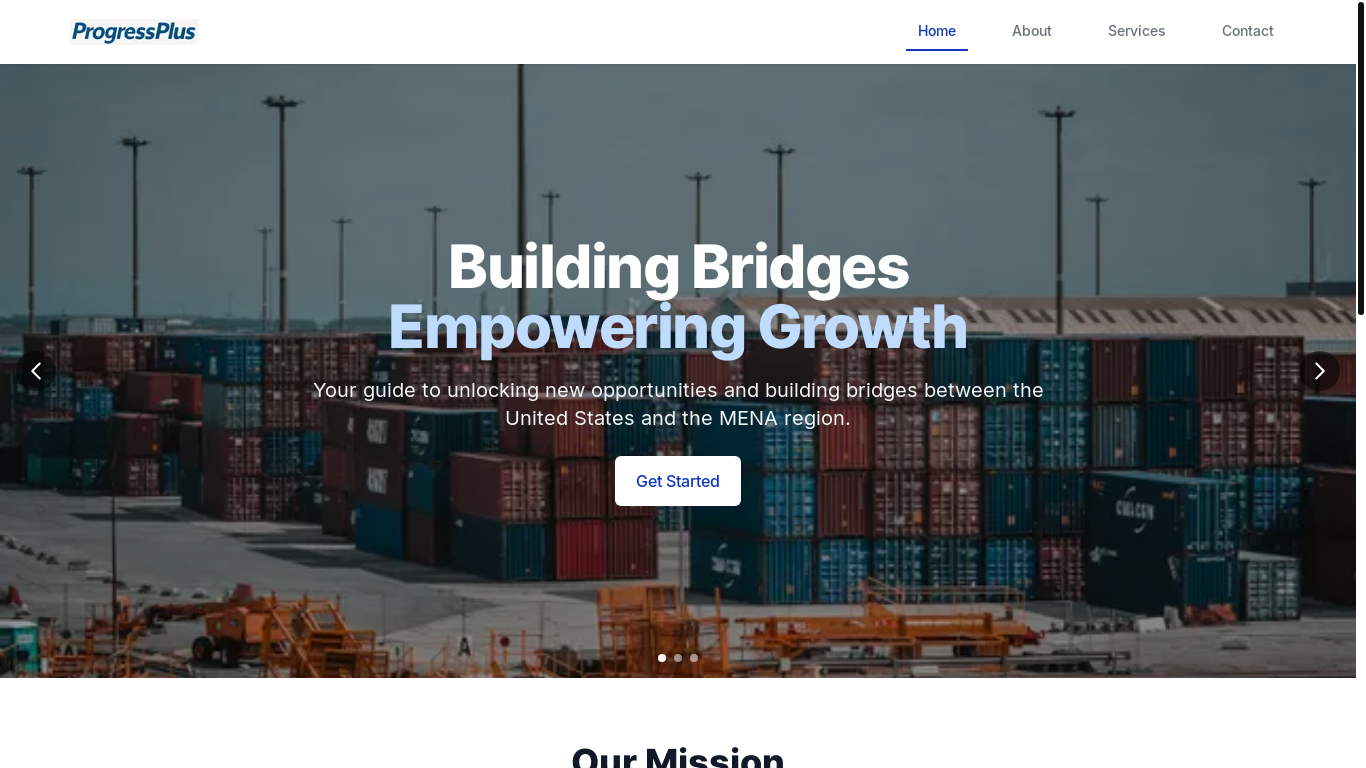 website screenshot of https://progress-plus.co/