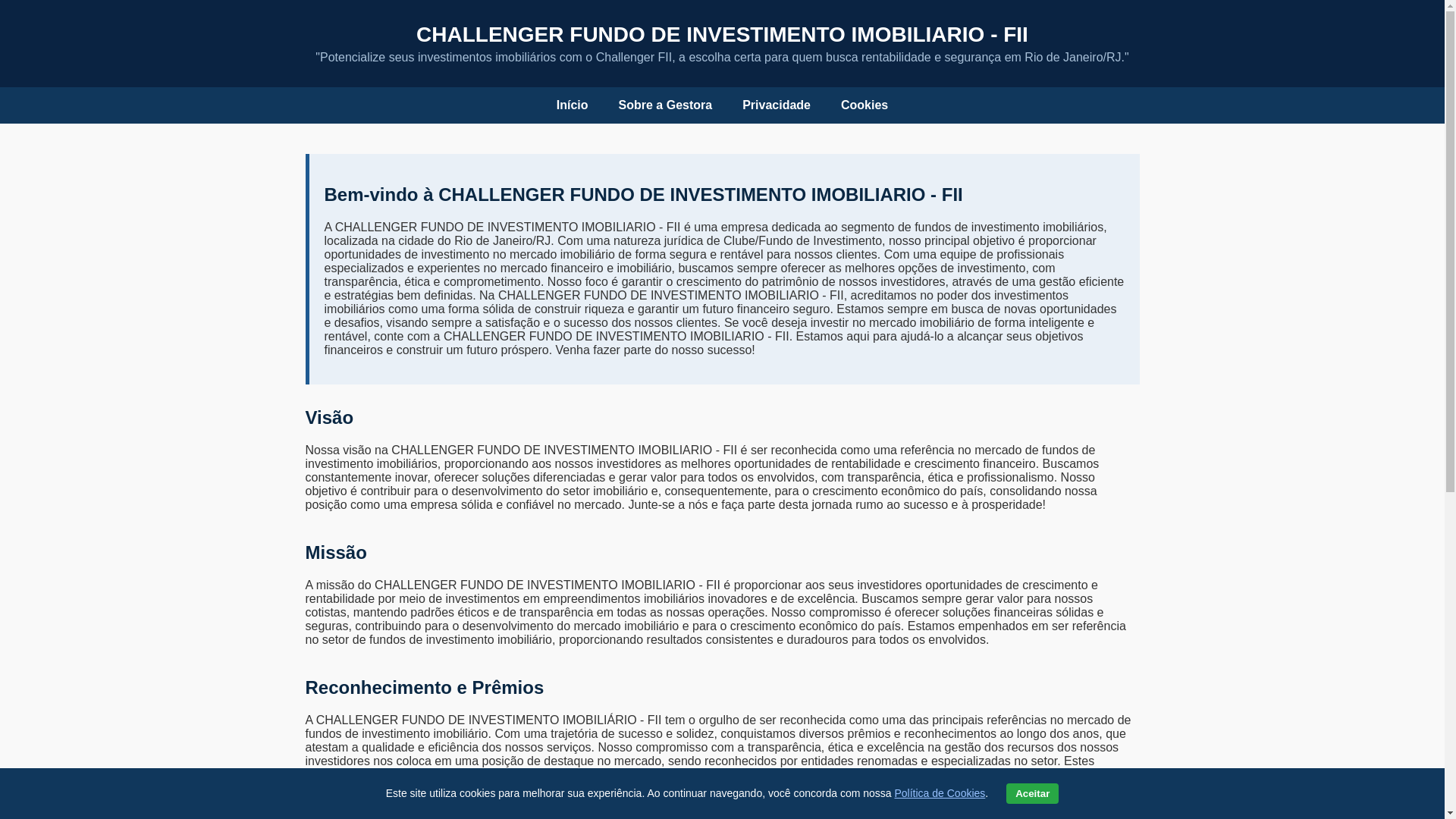 website screenshot of https://challengerfii.site/
