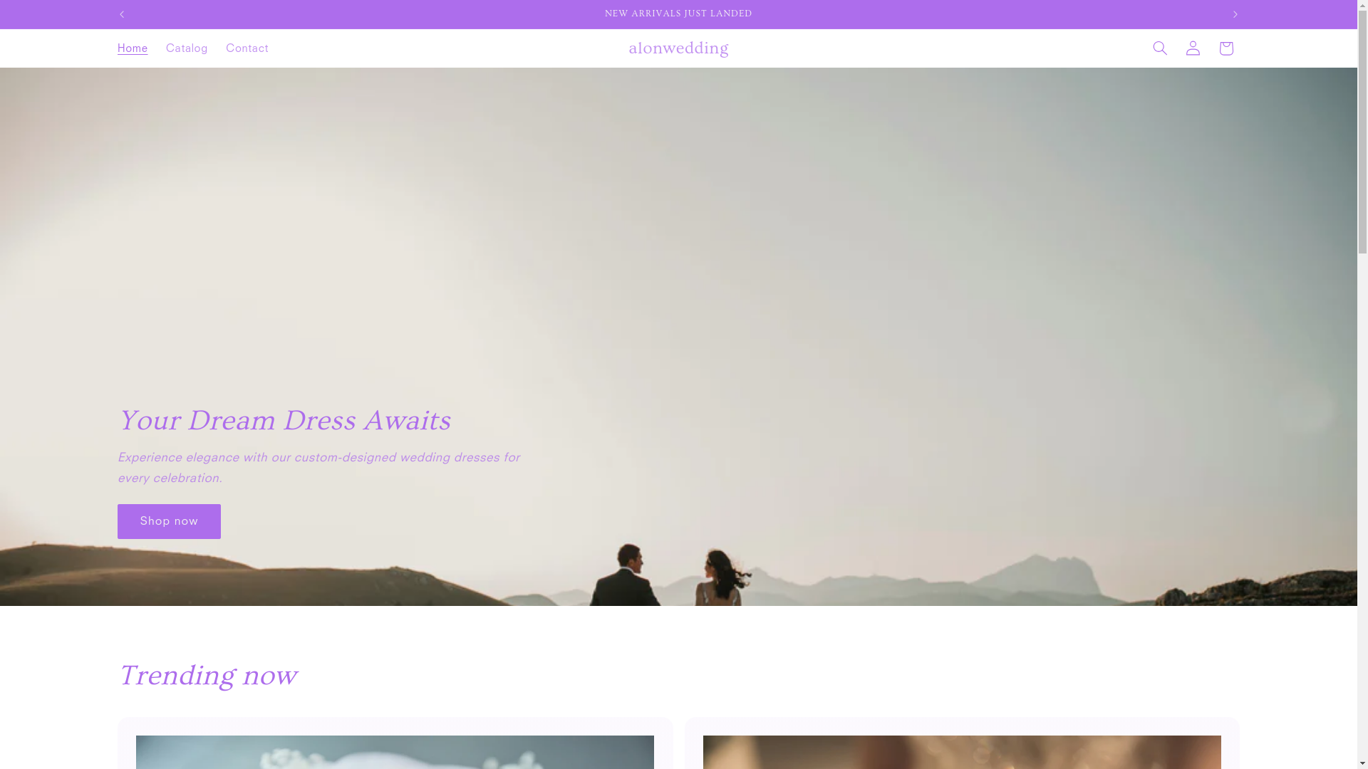 website screenshot of https://zomariwedding.shop/