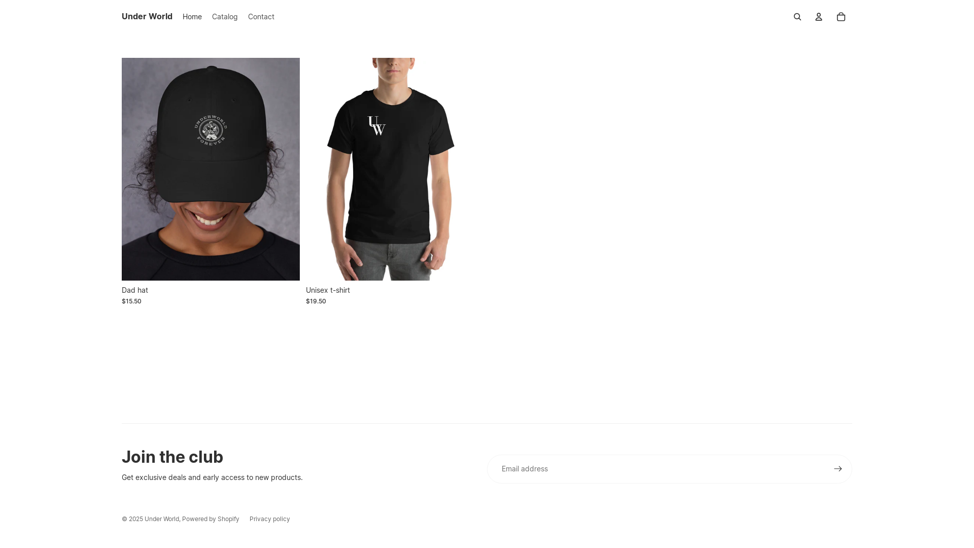 website screenshot of https://uwforever.store/