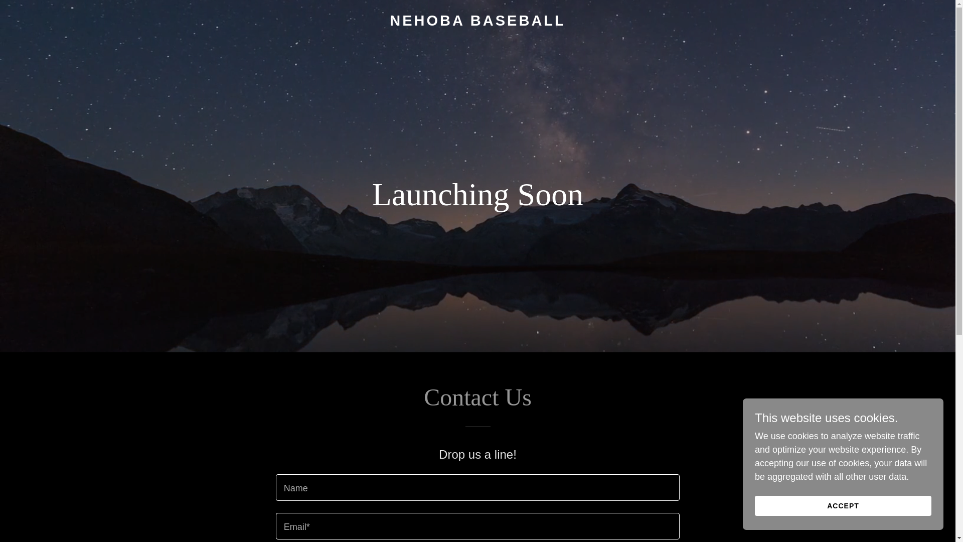 website screenshot of https://nehobaseball.com/