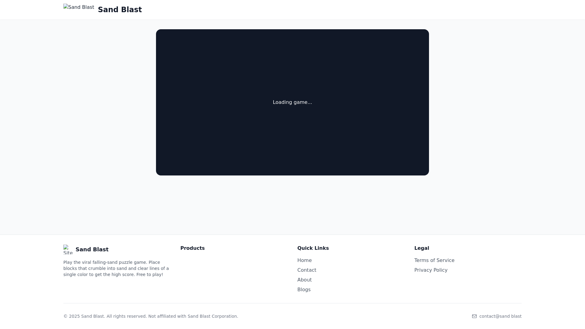 website screenshot of https://sandblast-561.pages.dev/