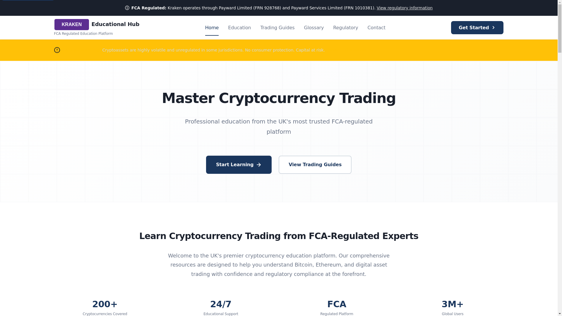 website screenshot of https://kraken-education.com/