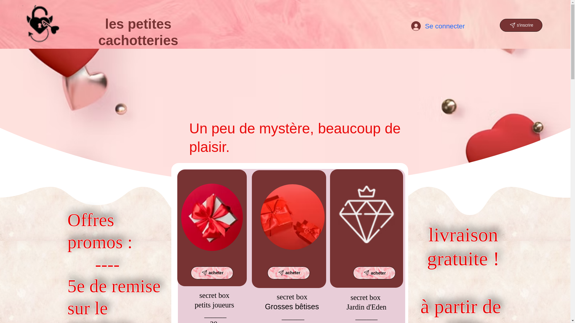 website screenshot of https://lespetitescachotteriesportailmembres.com/