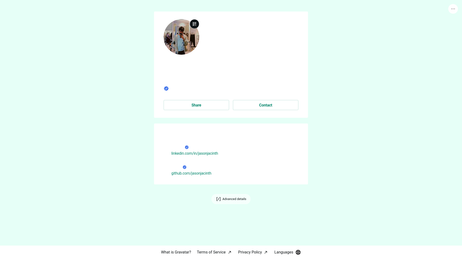 website screenshot of https://jasonjacinth.bio/