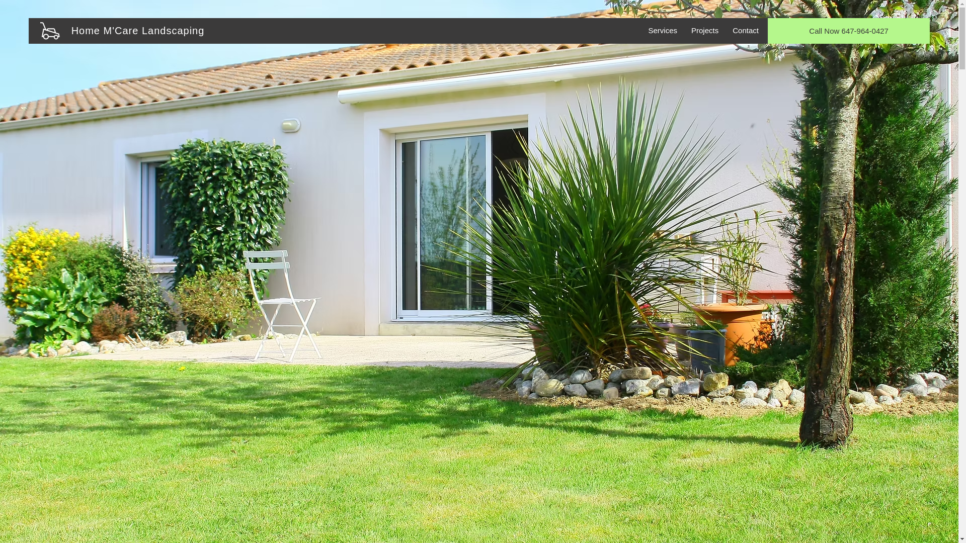 website screenshot of https://homemcarelandscaping.ca/