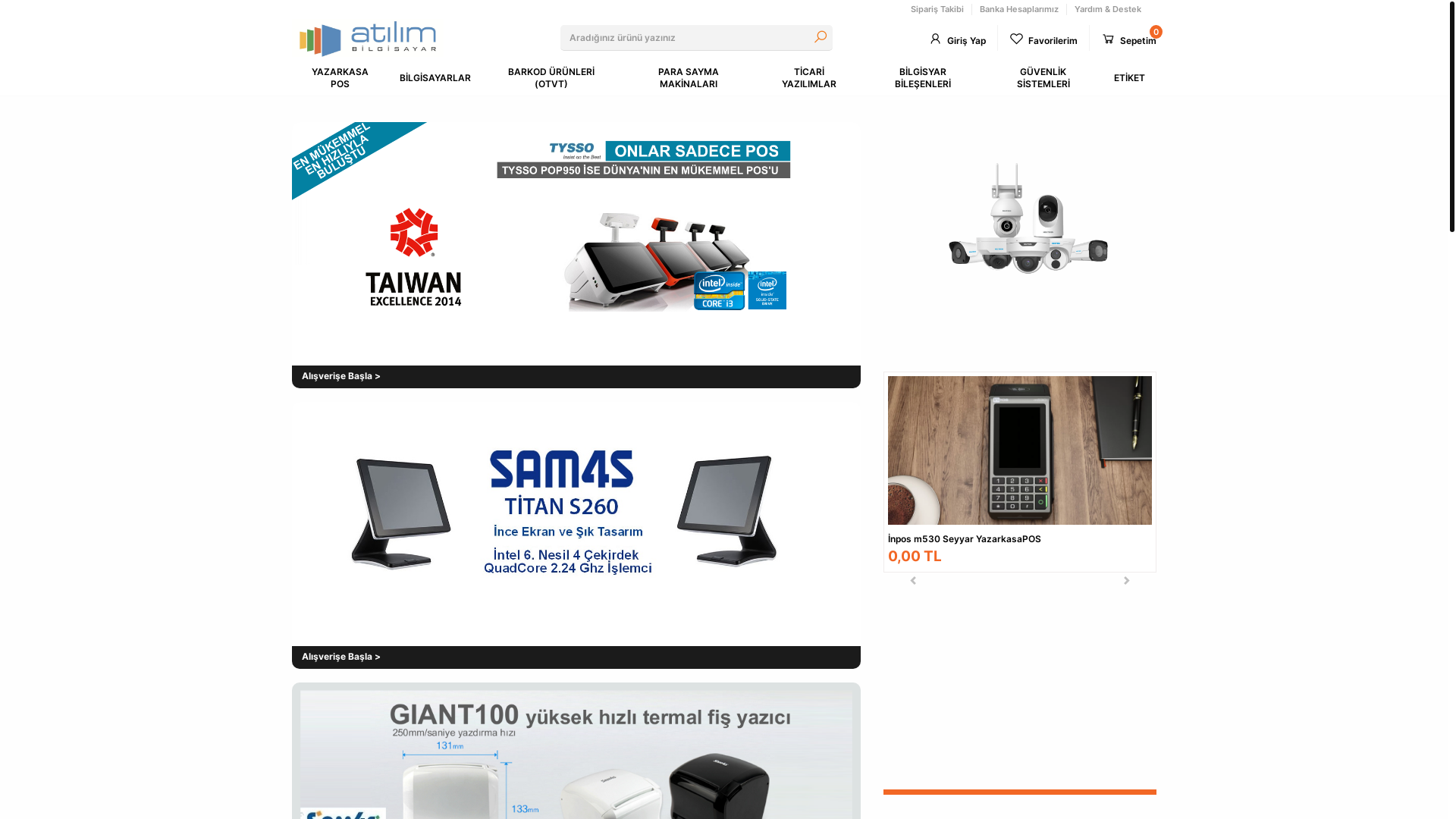 website screenshot of https://atilimpos.com