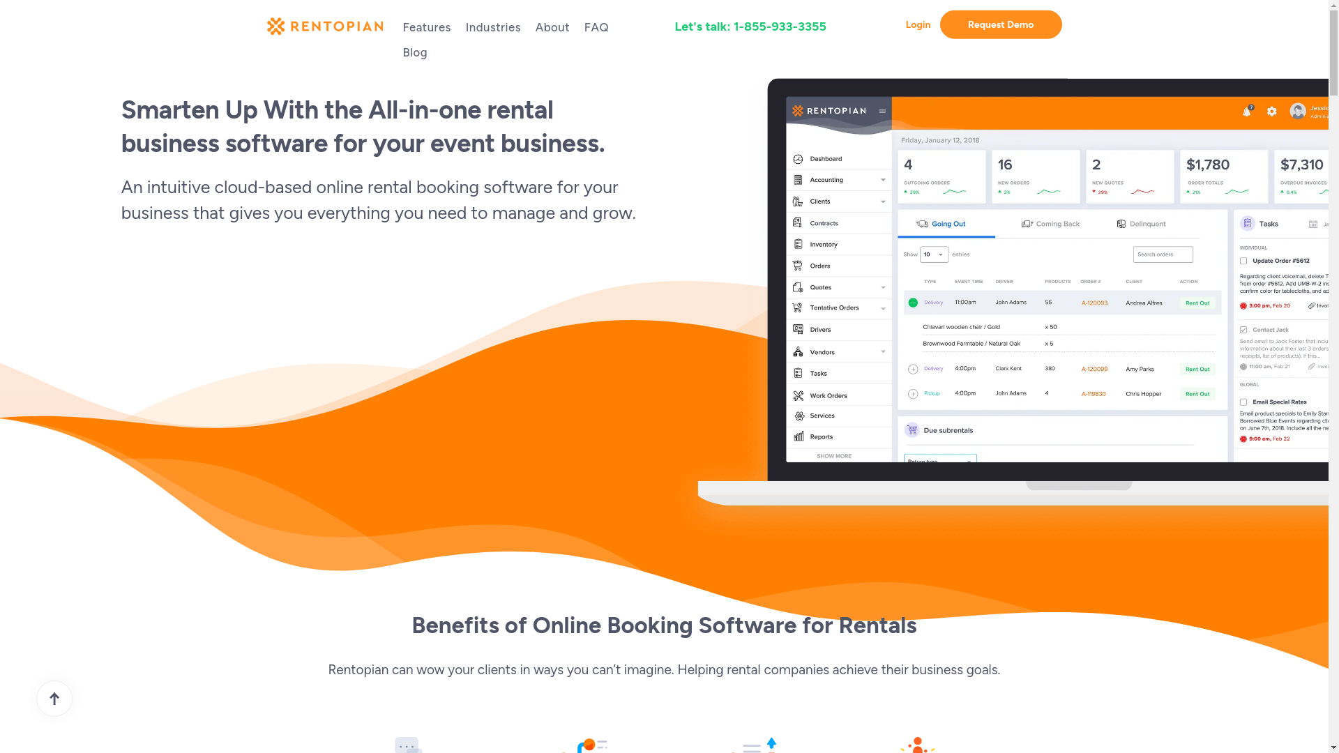 website screenshot of https://rentopian.io/