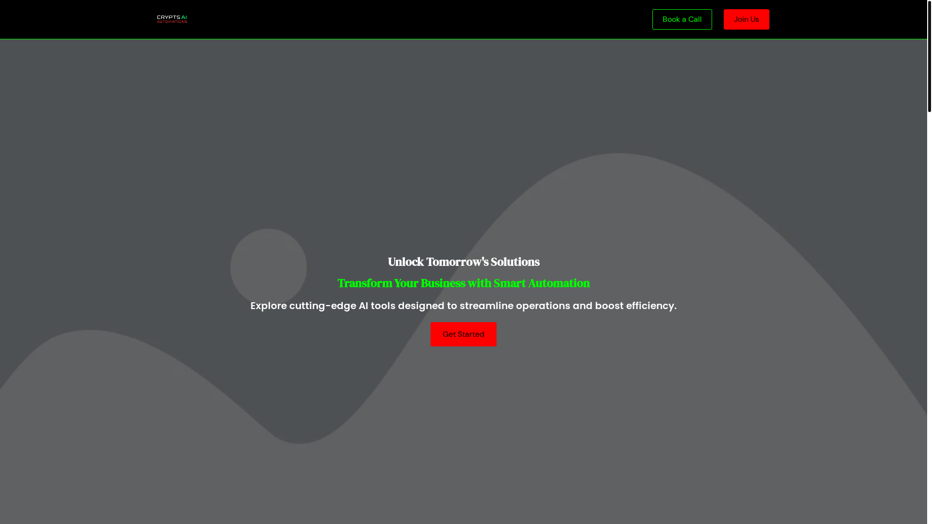 website screenshot of https://cryptsaiautomations.com/
