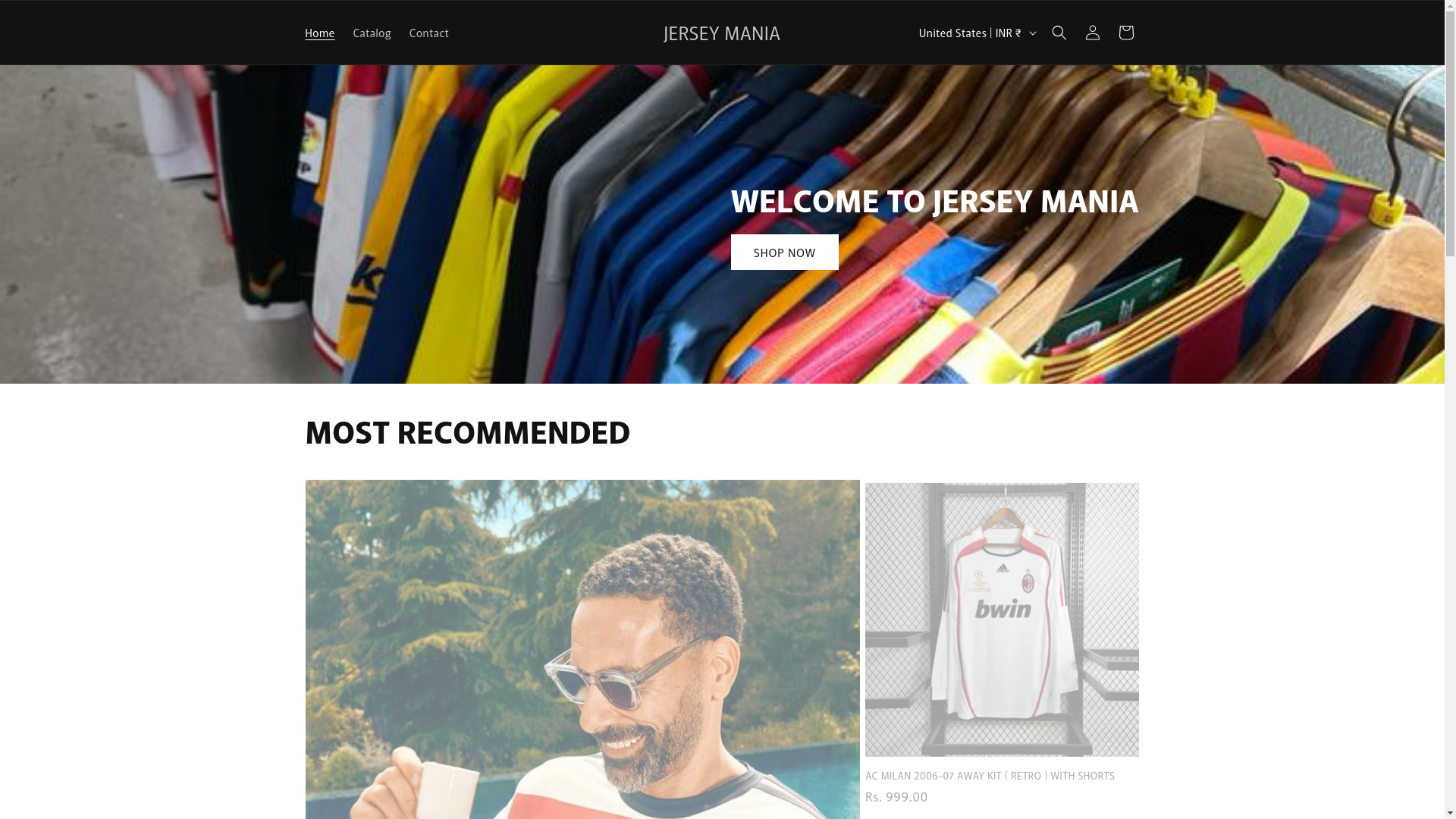 website screenshot of https://jerseymania.shop/