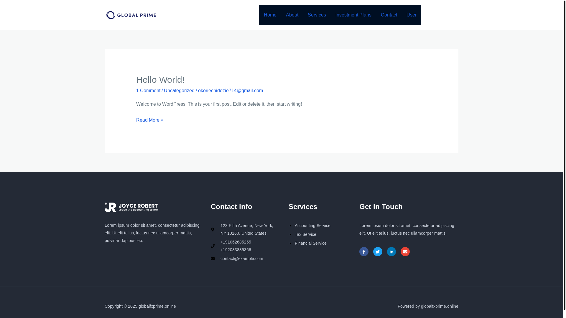 website screenshot of https://globalfxprime.online/