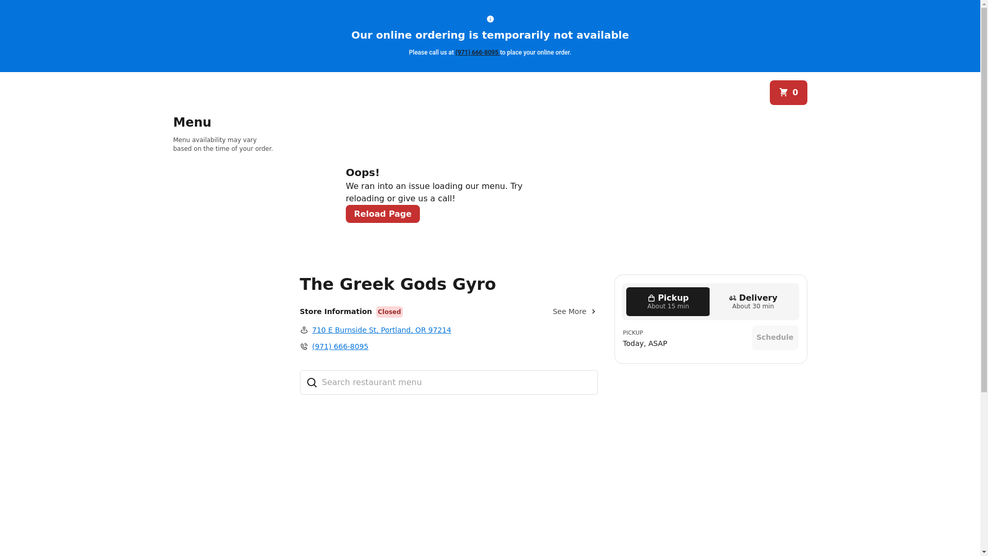 website screenshot of https://thegreekgodsgyro.com/