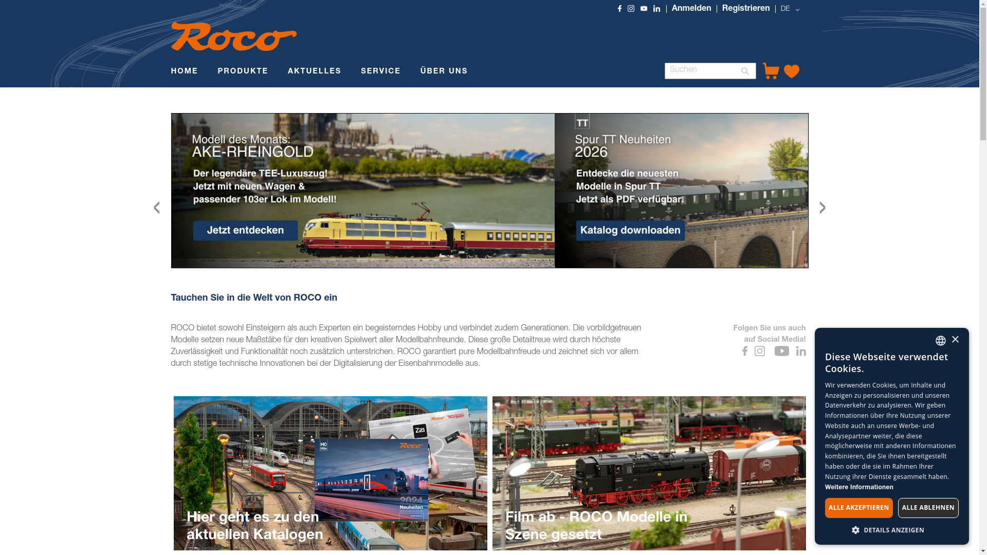 website screenshot of https://roco.cc/