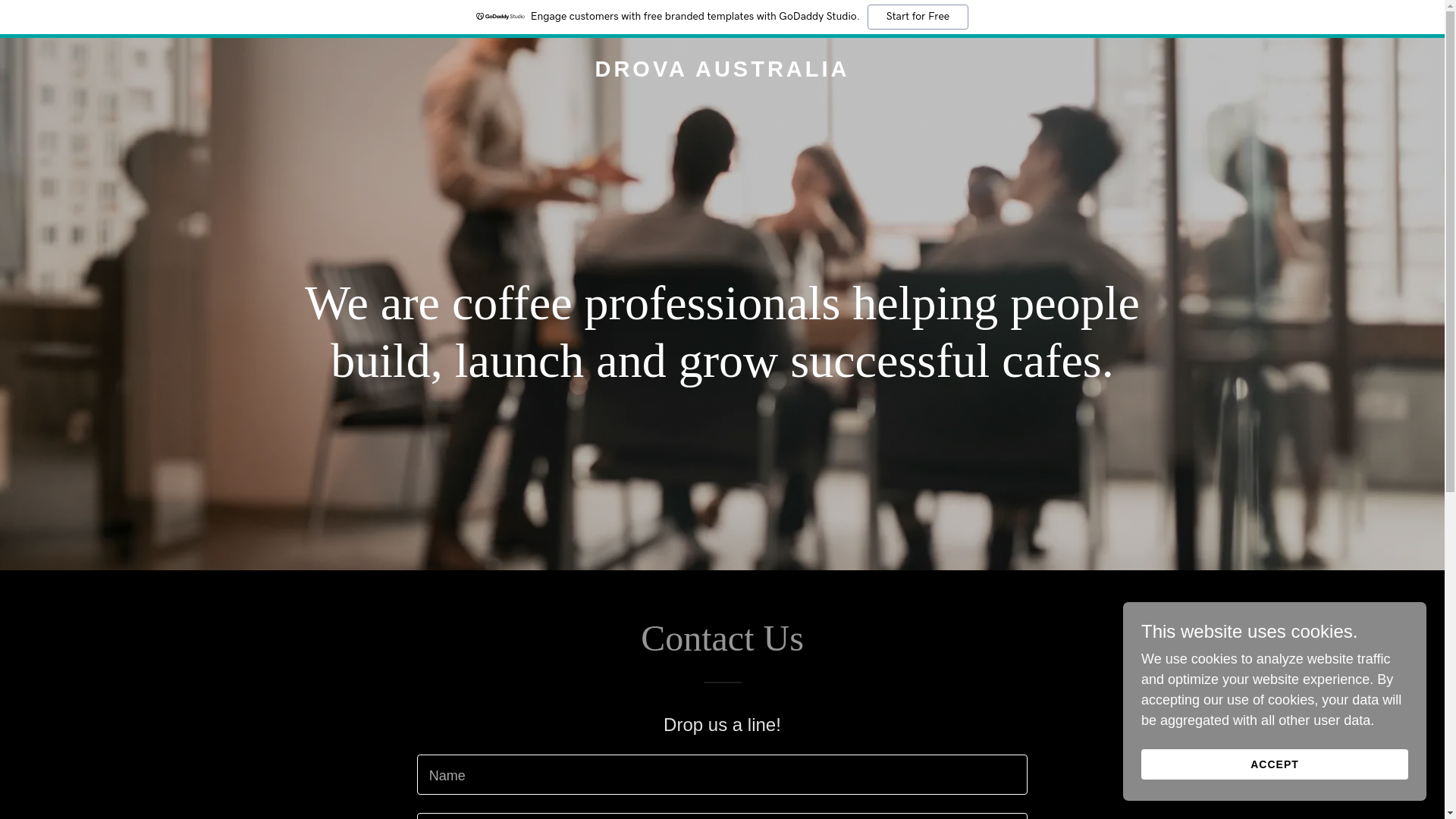 website screenshot of https://drovaaustralia.com.au/