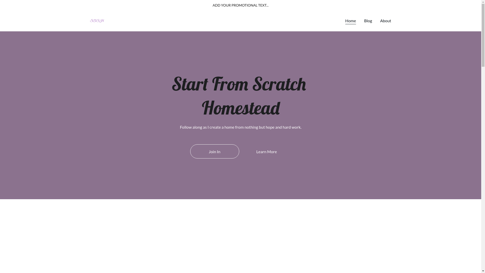 website screenshot of https://startfromscratchhomestead.org/