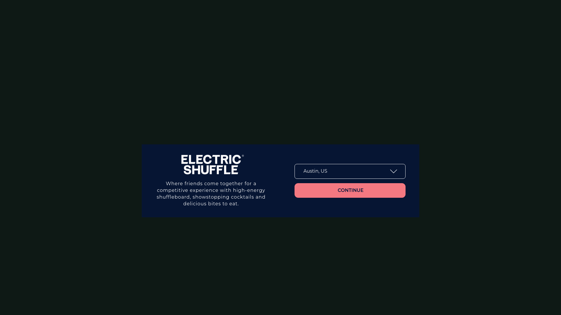 website screenshot of https://electricshuffle.co/