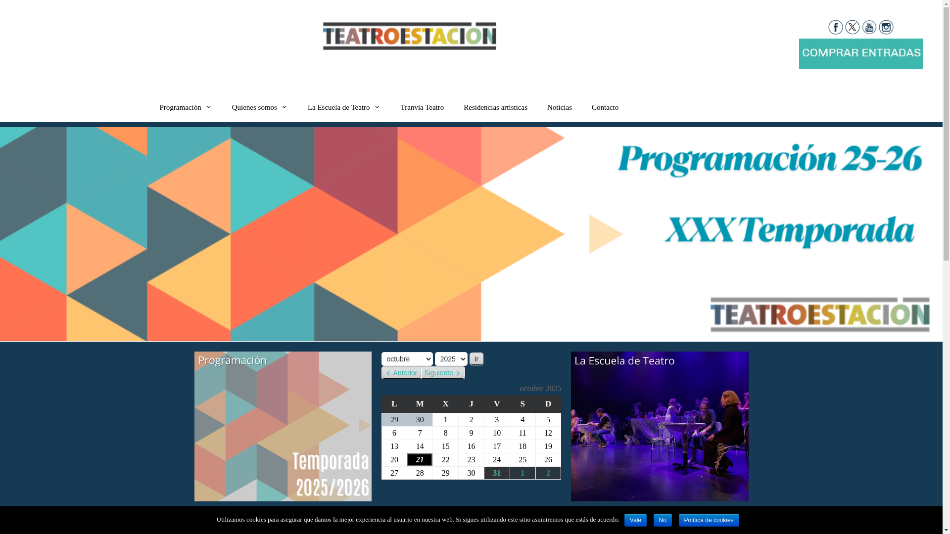 website screenshot of https://teatrodelaestacion.com/